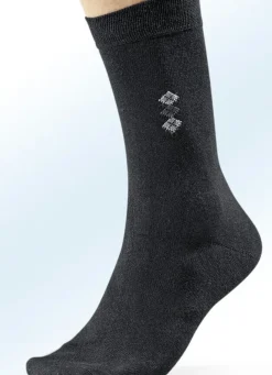 Achterpack Socken mit handgekettelter Spitze