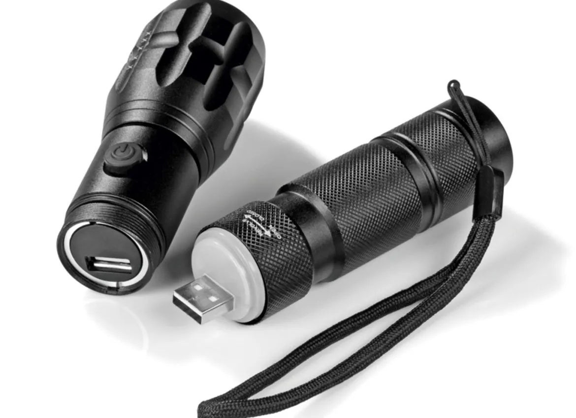 Akkubetriebene Taschenlampe