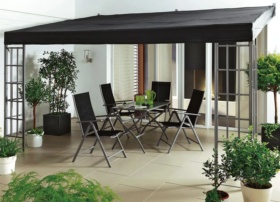 Anbau-Pergola, 4x3 m