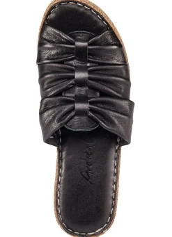 Andrea Conti Schlauchriemchen-Pantolette aus Nappaleder