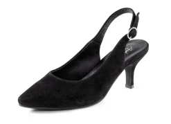 Andrea Conti Sling-Pumps aus weichem Samt-Chevreauleder