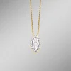 Anhänger mit 3 Brillanten, 20 Diamanten und Ankerkette