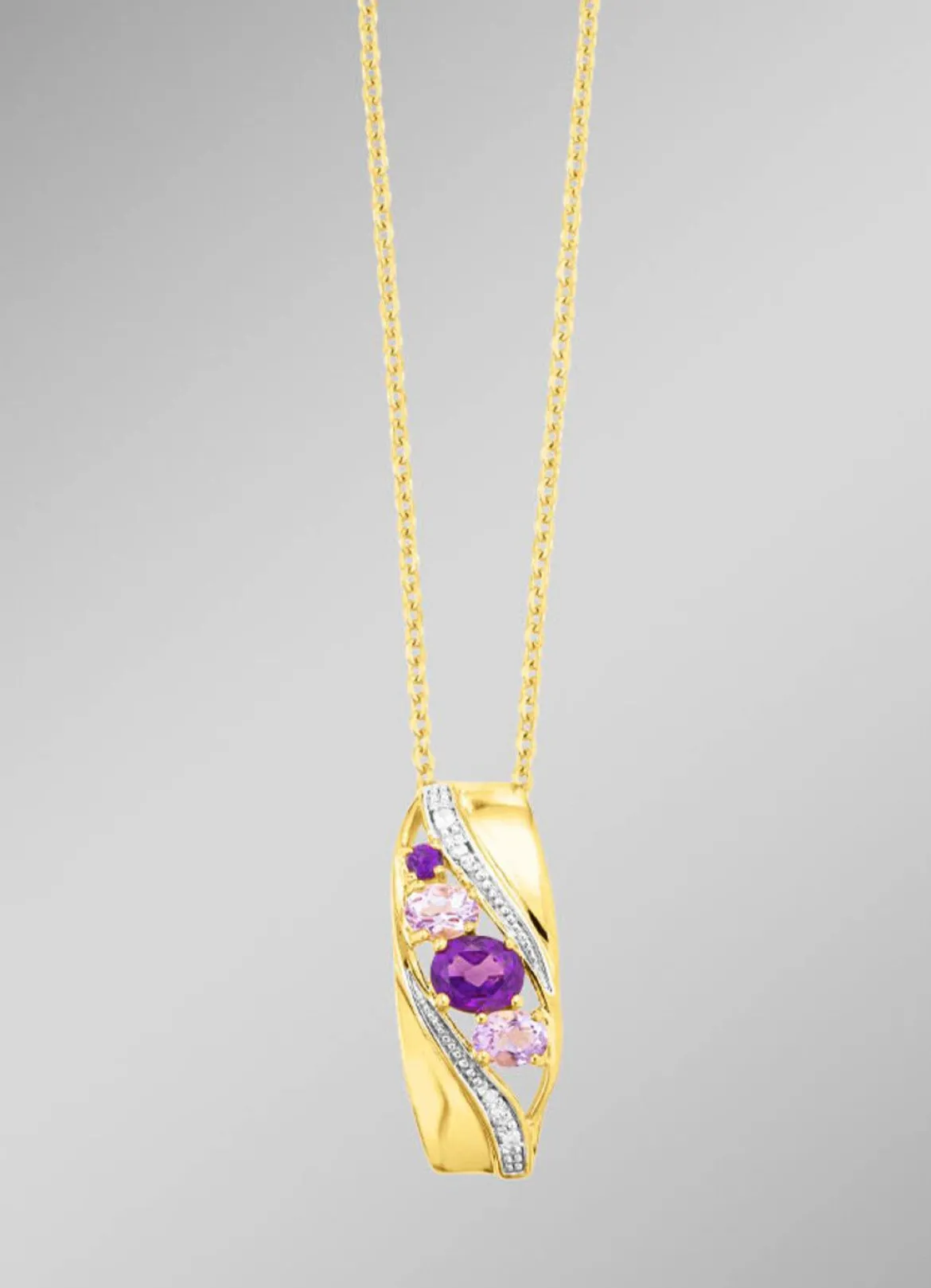 Anhänger mit Amethyst und Zirkonia