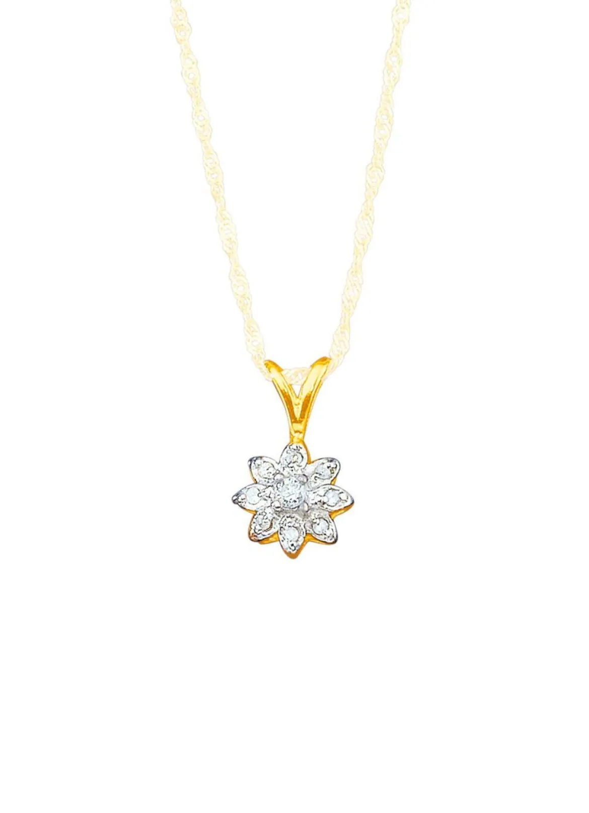 Anhänger mit Brillant und Diamanten