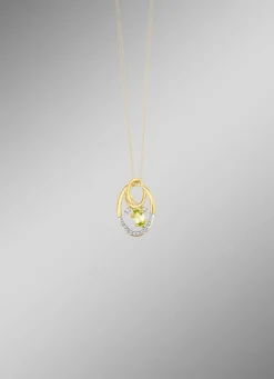 Anhänger mit Brillanten und Peridot