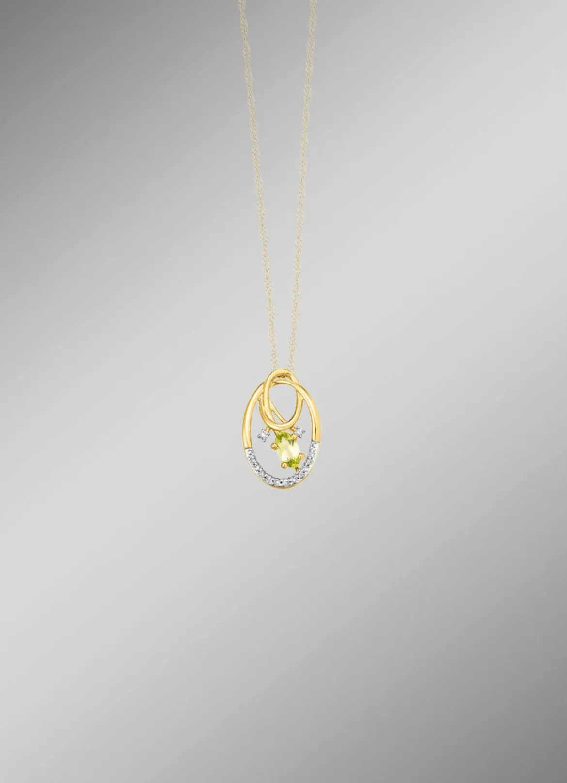 Anhänger mit Brillanten und Peridot