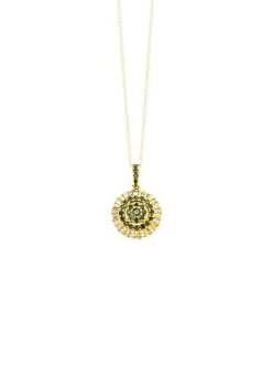 Anhänger mit Brillanten und Baguette-Diamanten