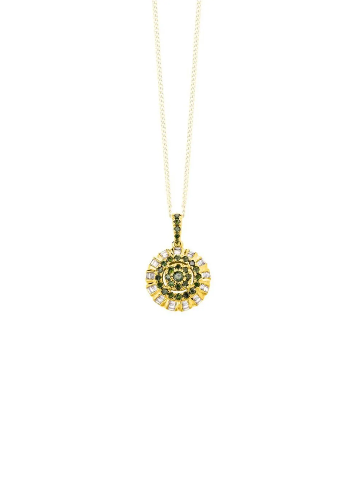 Anhänger mit Brillanten und Baguette-Diamanten
