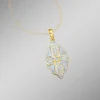 Anhänger mit Diamanten im Blumendesign