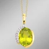 Anhänger mit echt Peridot und synth. Zirkonia