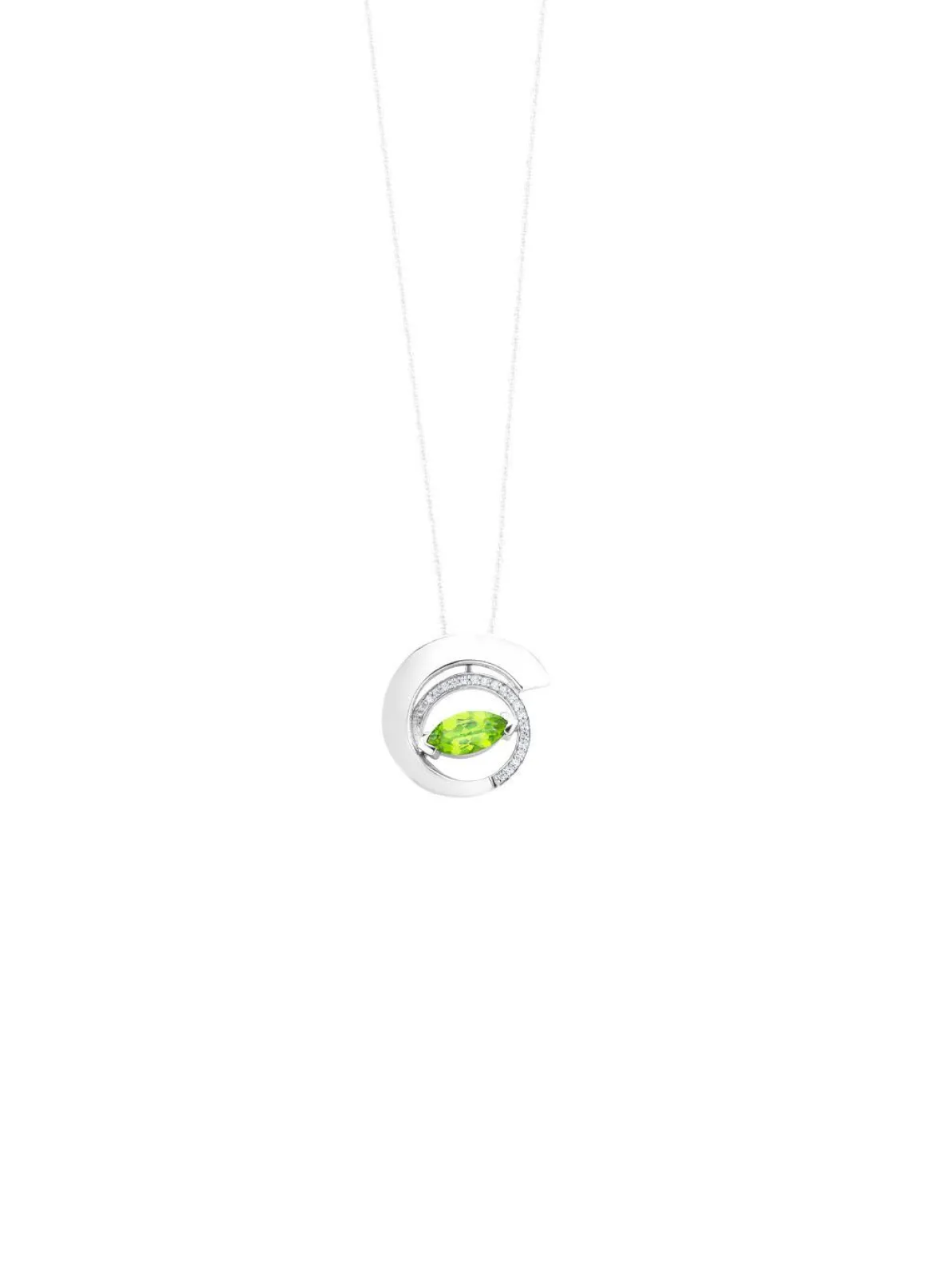 Anhänger mit echt Peridot und synth. Zirkonia