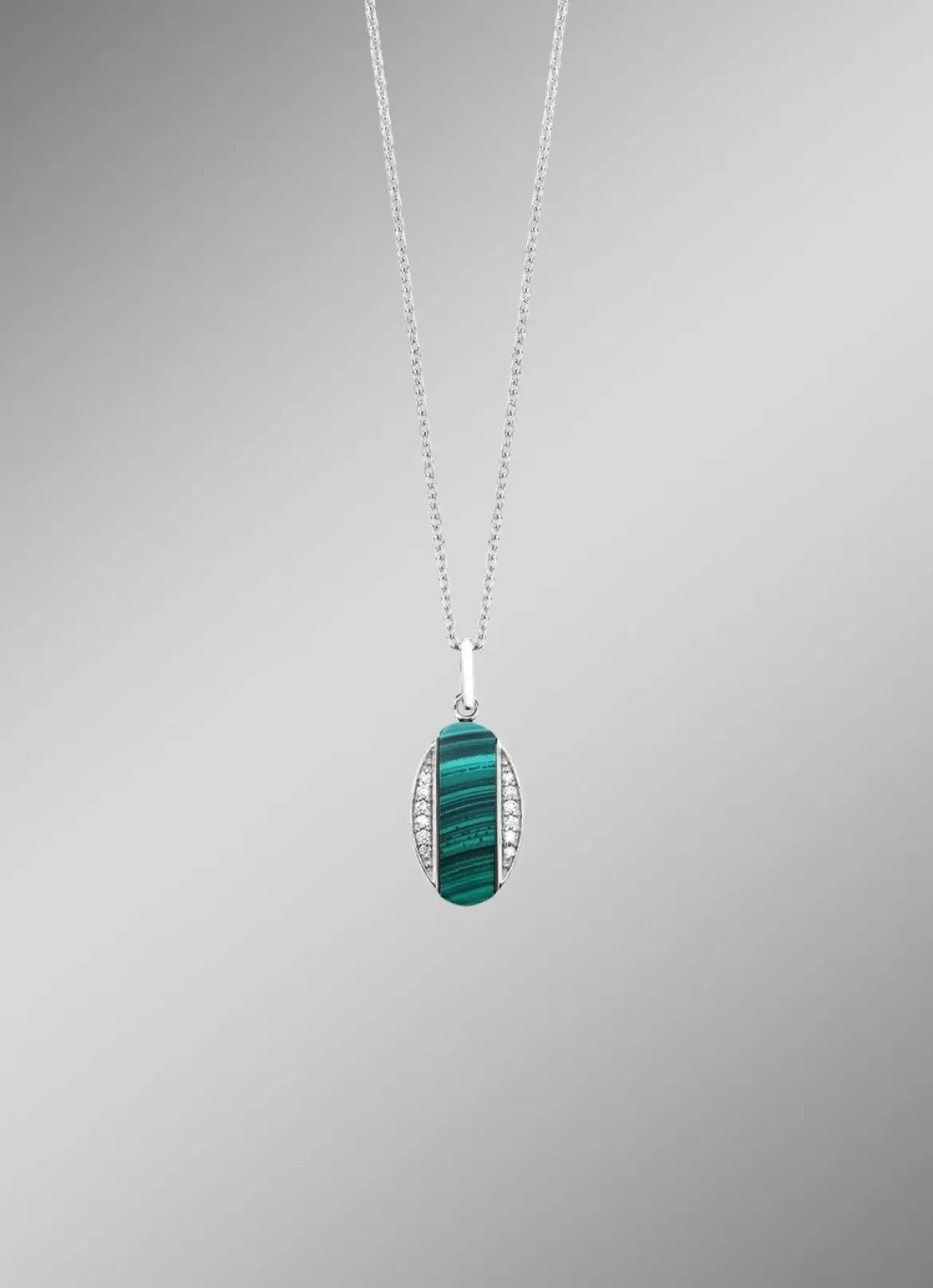 Anhänger mit Zirkonia und Malachit
