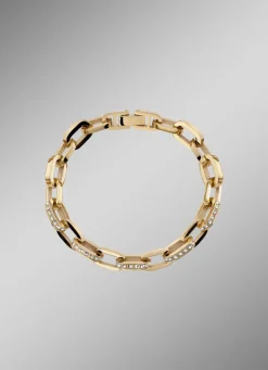 Armband aus vergoldetem Edelstahl mit Kristallen