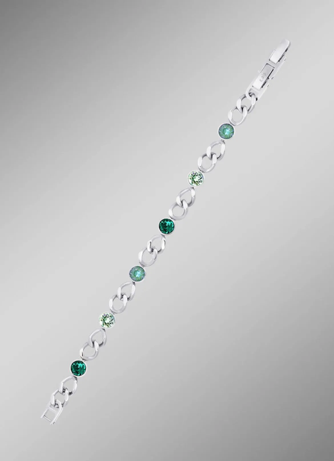 Armband mit grünen Kristallen