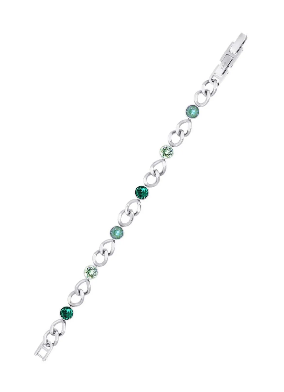 Armband mit grünen Kristallen