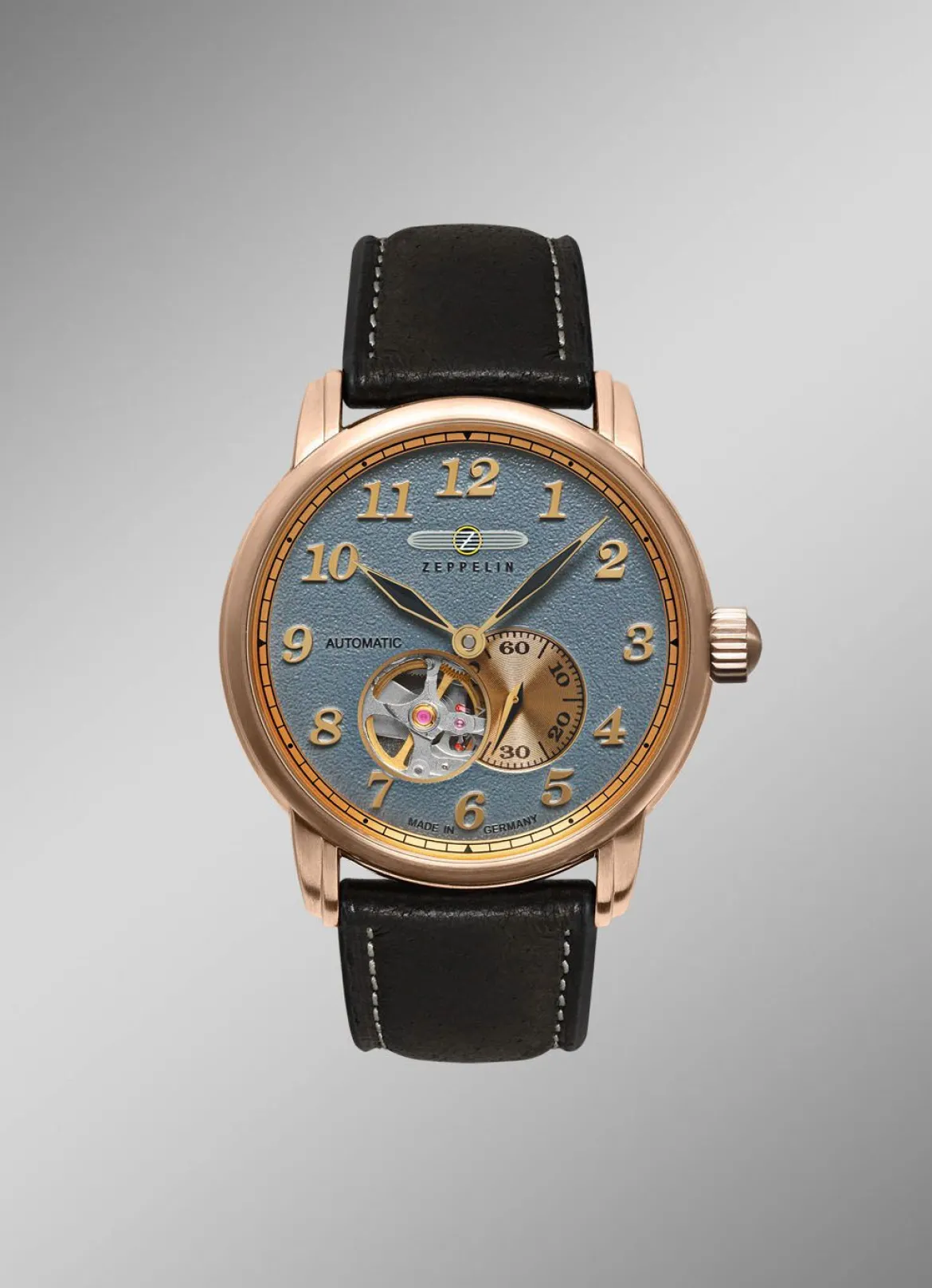 Automatik-Herrenuhr mit offenem Uhrwerk von Zeppelin