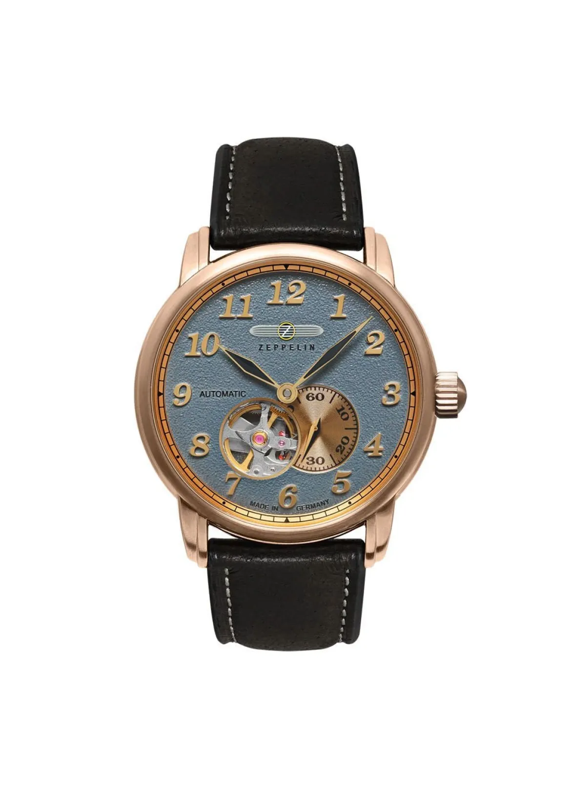 Automatik-Herrenuhr mit offenem Uhrwerk von Zeppelin