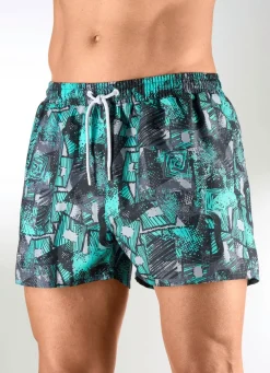Badeshorts mit Seitentaschen, Microfaser