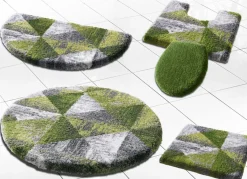 Badgarnitur von Grund mit geometrischem Dessin