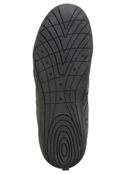 Barfußschuh aus Textilmaterial mit Synthetik-Besätzen