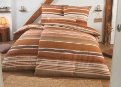Beidseitig bedruckte Bettwäsche-Garnitur in Polycotton-Qualität