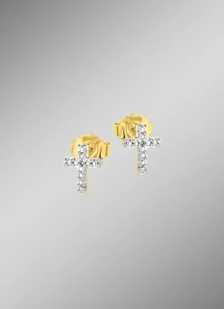 Beliebte Ohrstecker mit 2 Diamanten