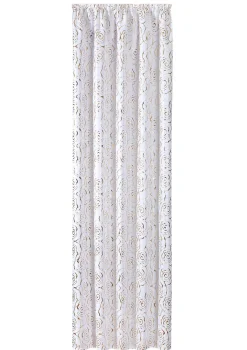Übergardine mit hübschem Rosen-Dessin