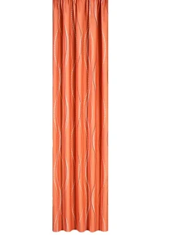 Übergardine mit Wellen-Dessin und Universalschienenband