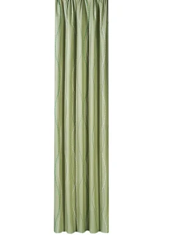 Übergardine mit Wellen-Dessin und Universalschienenband