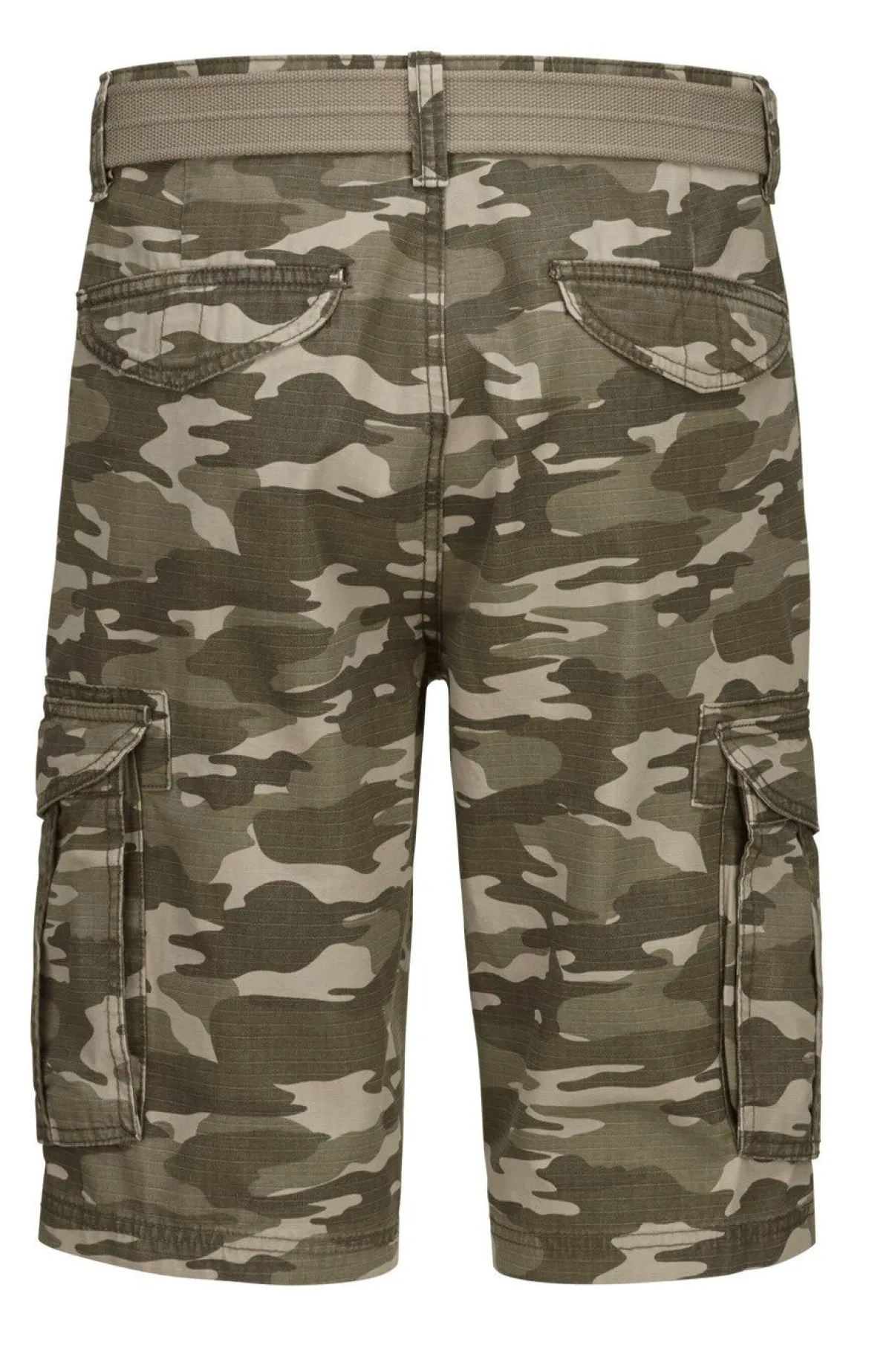 Bermudas mit Gürtel und Cargotaschen in 2 Farben