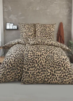 Bettwäsche-Garnitur mit Leopardenmuster