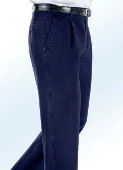 Bügelfreie Jeans mit Gürtel in 3 Farben