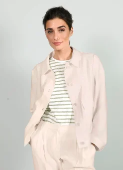 Blazer in Leinen-Optik