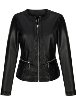 Blazer mit toniger Stickerei