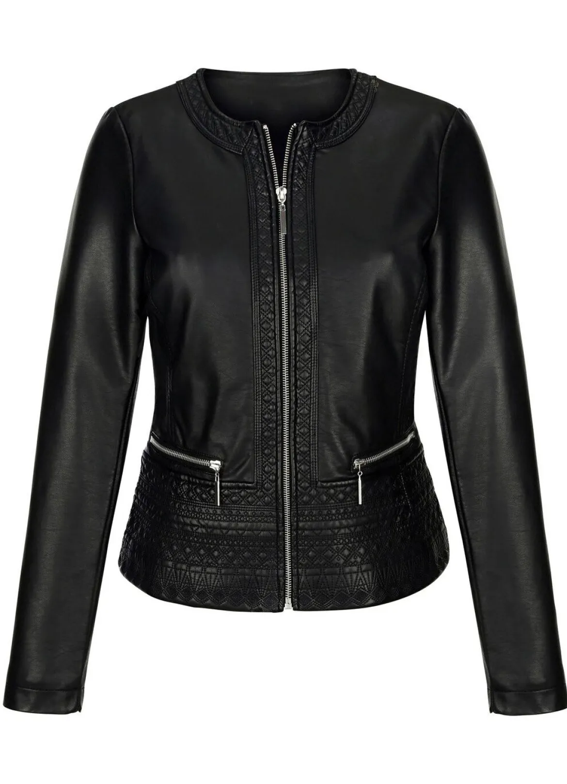 Blazer mit toniger Stickerei