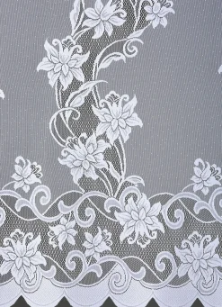 Blumenfenster-Store mit Faltenband