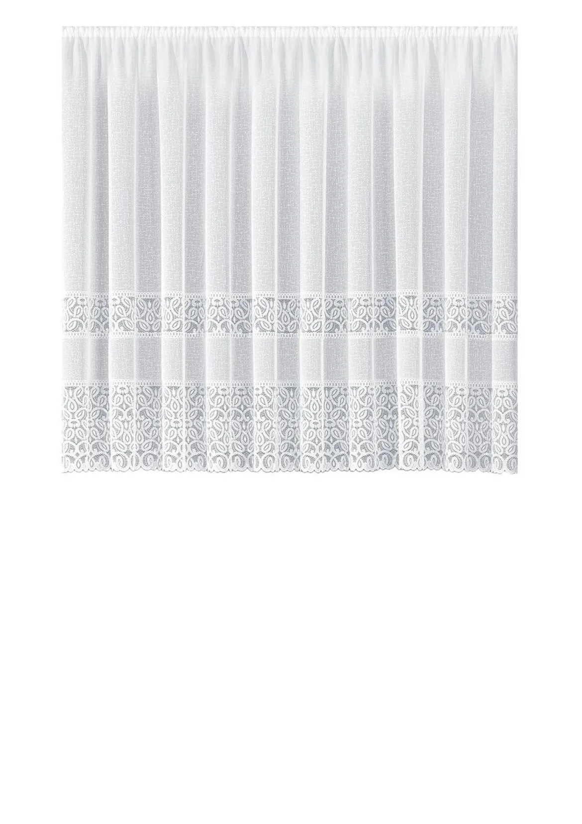 Blumenfenster-Store mit Universalschienenband