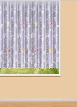 Blumenfenster-Store mit Universalschienenband