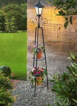 Blumenständer mit Solarleuchte