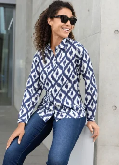 Bluse in Langarm