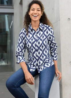 Bluse in Langarm