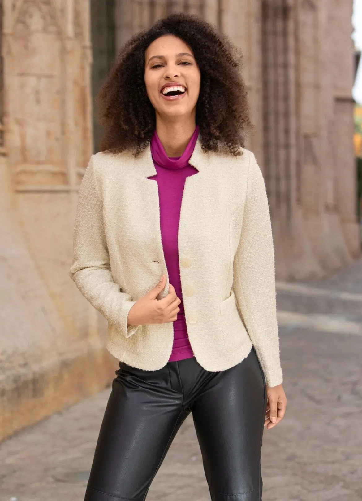 Blusenjacke mit Schulterpolster