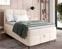 Boxspringbett mit Bettkasten und Topper