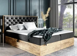 Boxspringbett mit Bettkasten und Topper