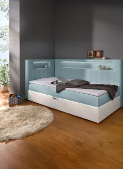 Boxspringbett mit integrierter LED-Beleuchtung
