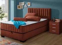 Boxspringbett mit Wendematratze und Bettkasten