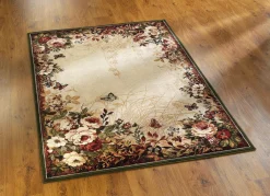 Brücken und Teppiche mit floralen Motiven