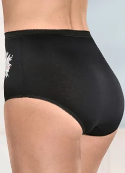 brio lingerie Viererpack Slips mit Blumenmotiv