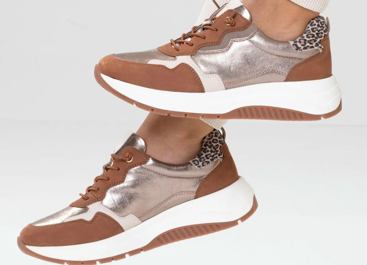 Caprice, trendige Damen-Sneaker, Weite G, mit herausnehmbarem Fußbett