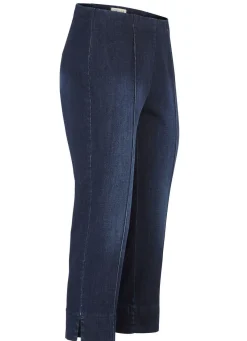 Capri-Jeans mit streckenden Biesen